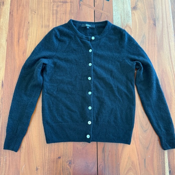 Quince Black Cashmere Women's Cardigan - Picture 8 of 9